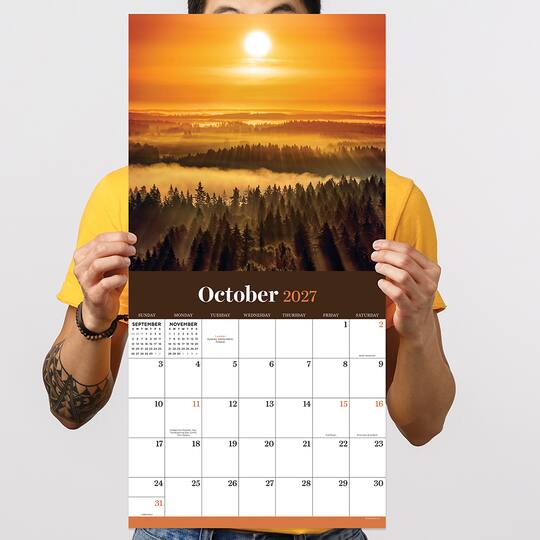 2027 Sunsets Wall Calendar